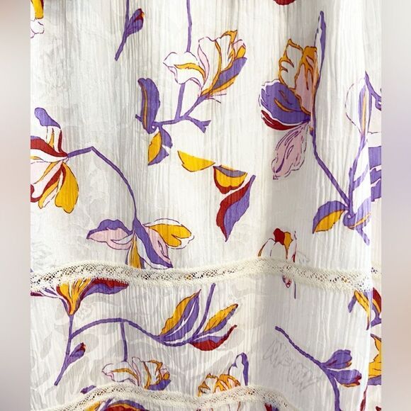 Zadig & Voltaire Joslin lace Jac cut flowers High Low silk blend Skirt 36. NWT - Picture 8 of 9